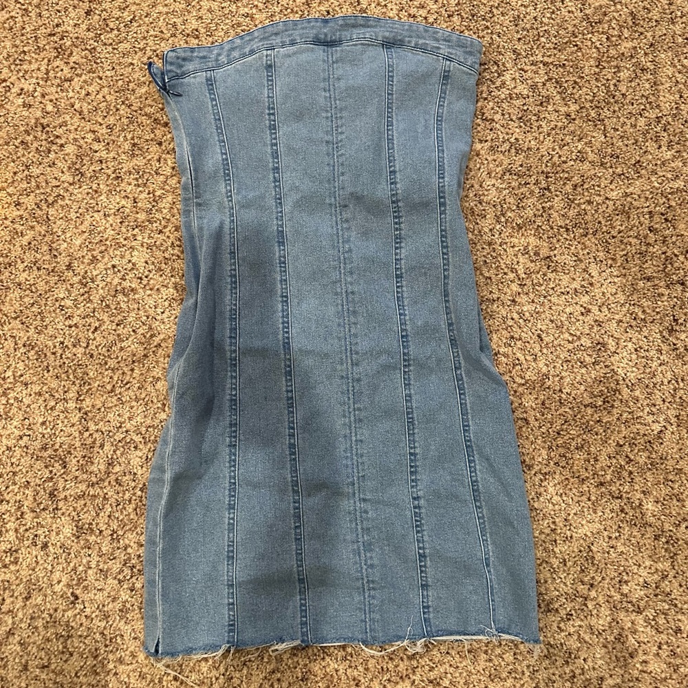 Jean tube dress